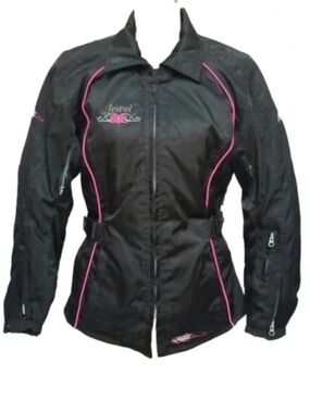 M2r jewel motorcycle jacket black pink 8